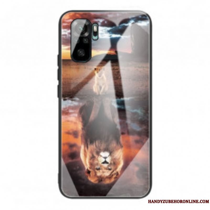 Cover Xiaomi Redmi Note 10 / 10S Lion Cub's Dream Hærdet Glas