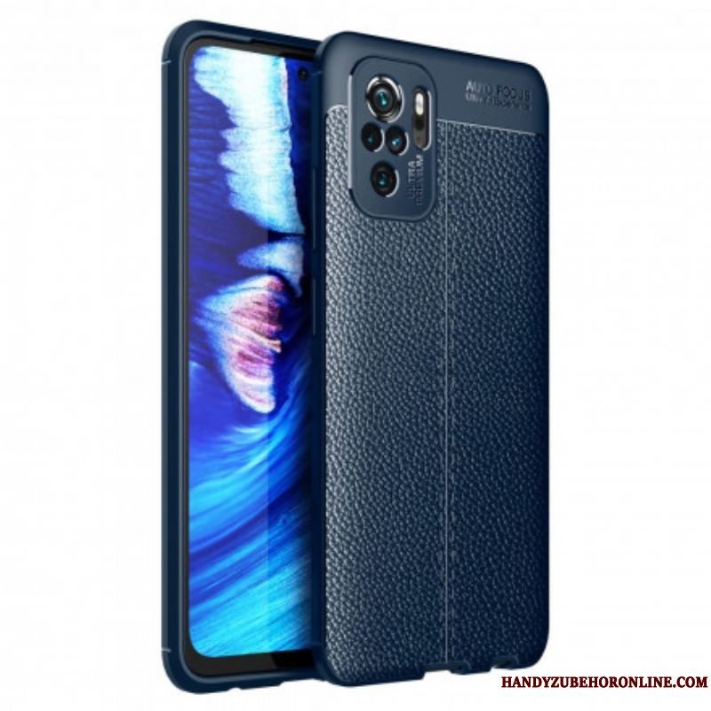 Cover Xiaomi Redmi Note 10 / 10S Lædereffekt Litchi Dobbelt Linje