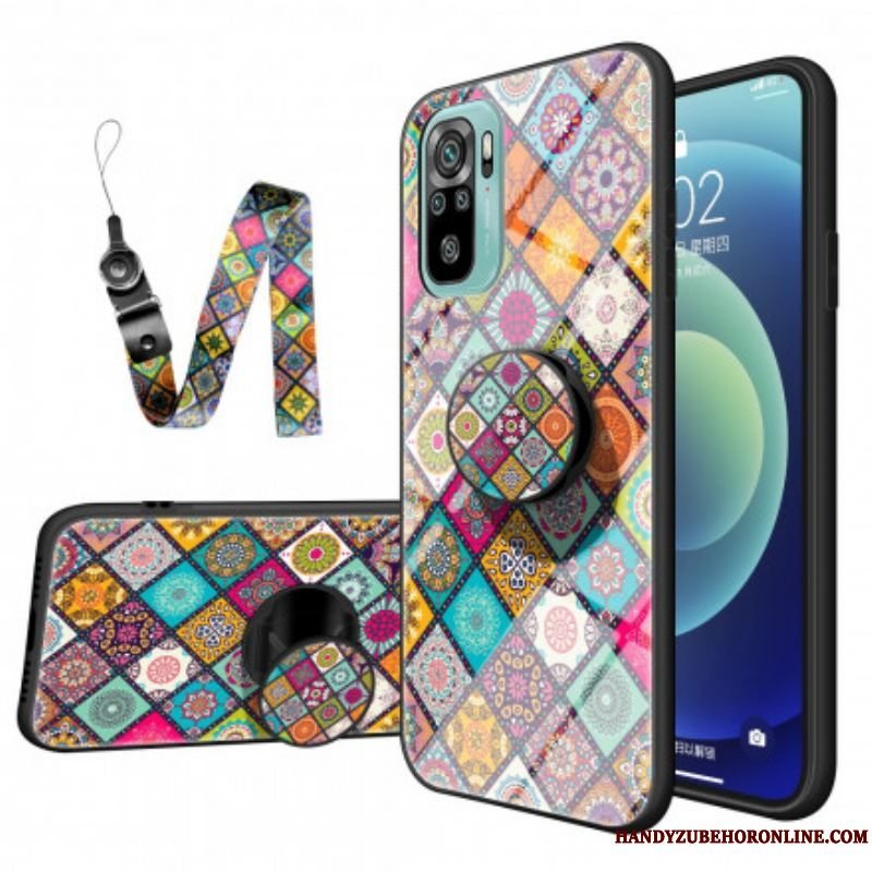 Cover Xiaomi Redmi Note 10 / 10S Patchwork Magnetisk Holder