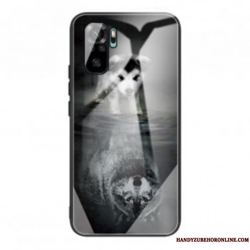 Cover Xiaomi Redmi Note 10 / 10S Puppy Dream Hærdet Glas