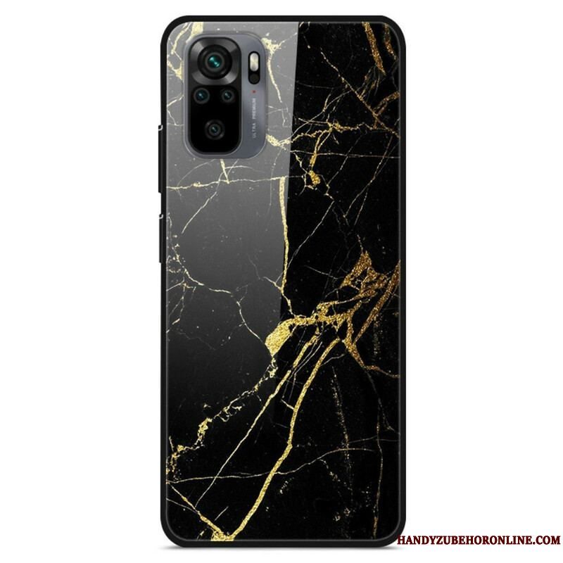 Cover Xiaomi Redmi Note 10 / 10S Supreme Marmor Hærdet Glas