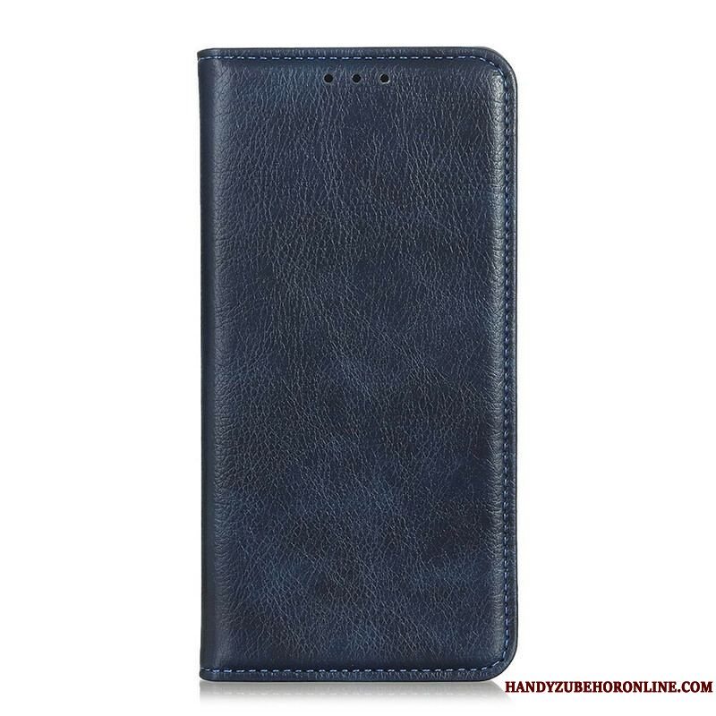 Cover Xiaomi Redmi Note 10 5G Flip Cover Lychee Split Læder Tekstur