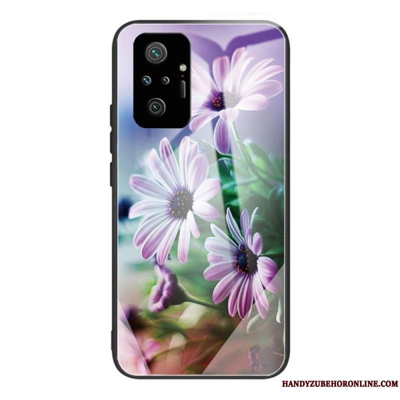 Cover Xiaomi Redmi Note 10 Pro Realistiske Hærdet Glas Blomster