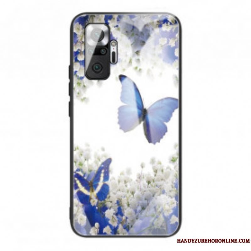 Cover Xiaomi Redmi Note 10 Pro Sommerfugle Design Hærdet Glas