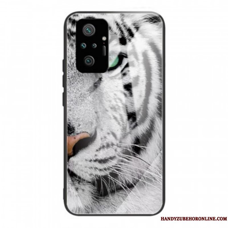 Cover Xiaomi Redmi Note 10 Pro Tiger Hærdet Glas