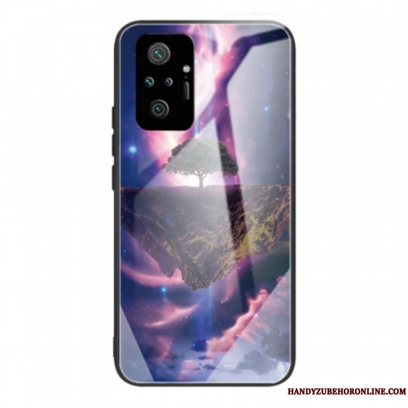 Cover Xiaomi Redmi Note 10 Pro World Tree Hærdet Glas