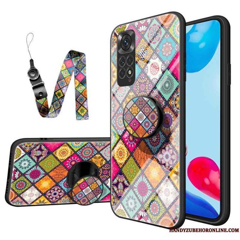 Cover Xiaomi Redmi Note 11 / 11S Patchwork Magnetisk Holder