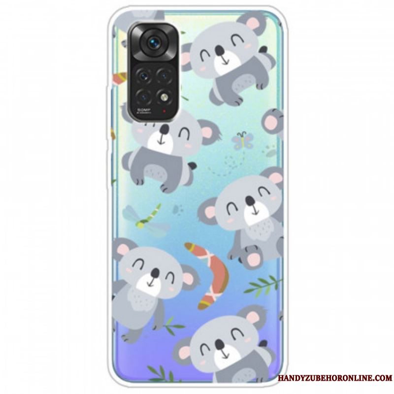 Cover Xiaomi Redmi Note 11 / 11S Små Grå Pandaer
