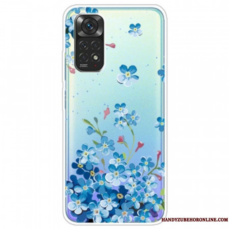 Cover Xiaomi Redmi Note 11 Pro / 11 Pro 5G Buket Blå Blomster