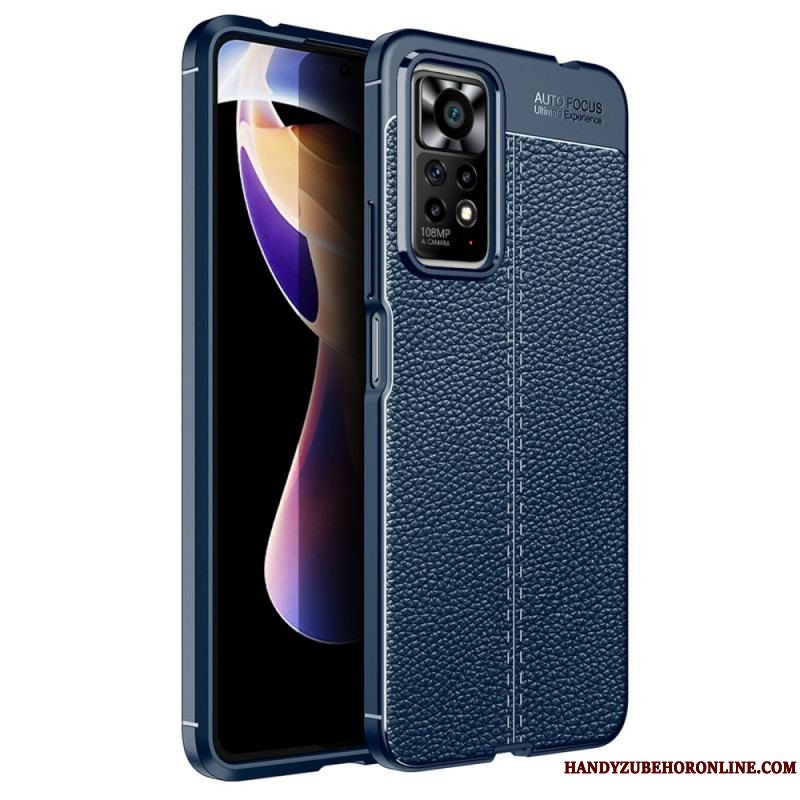 Cover Xiaomi Redmi Note 11 Pro / 11 Pro 5G Dobbelt Linje Litchi Læder Effekt