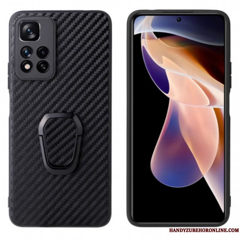 Cover Xiaomi Redmi Note 11 Pro Plus 5G Carbon Fiber Ring-support