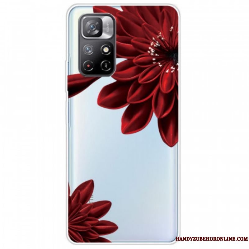 Cover Xiaomi Redmi Note 11 Pro Plus 5G Røde Blomster