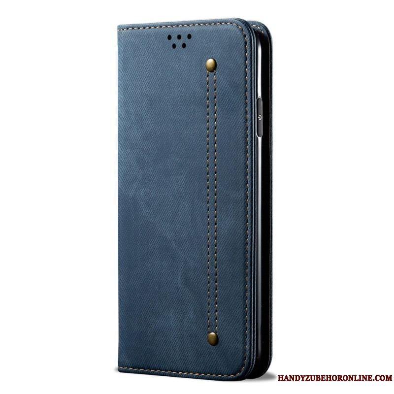 Cover Xiaomi Redmi Note 12 5G Flip Cover Denim Stof