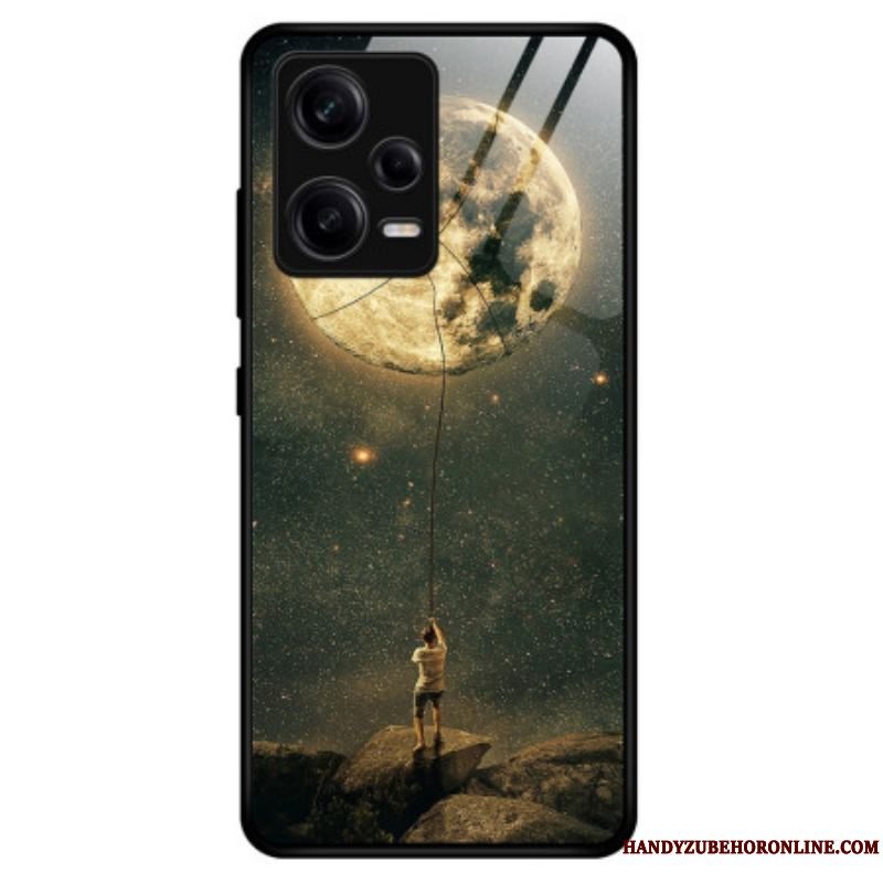 Cover Xiaomi Redmi Note 12 Pro Moon Man Hærdet Glas