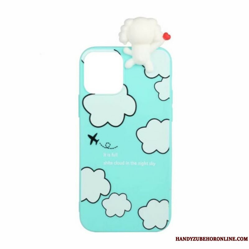 Cover iPhone 13 Mini 3d-hund I Skyerne