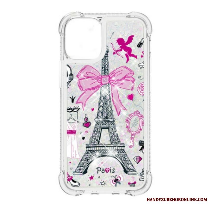 Cover iPhone 13 Mini Eiffeltårnets Pailletter