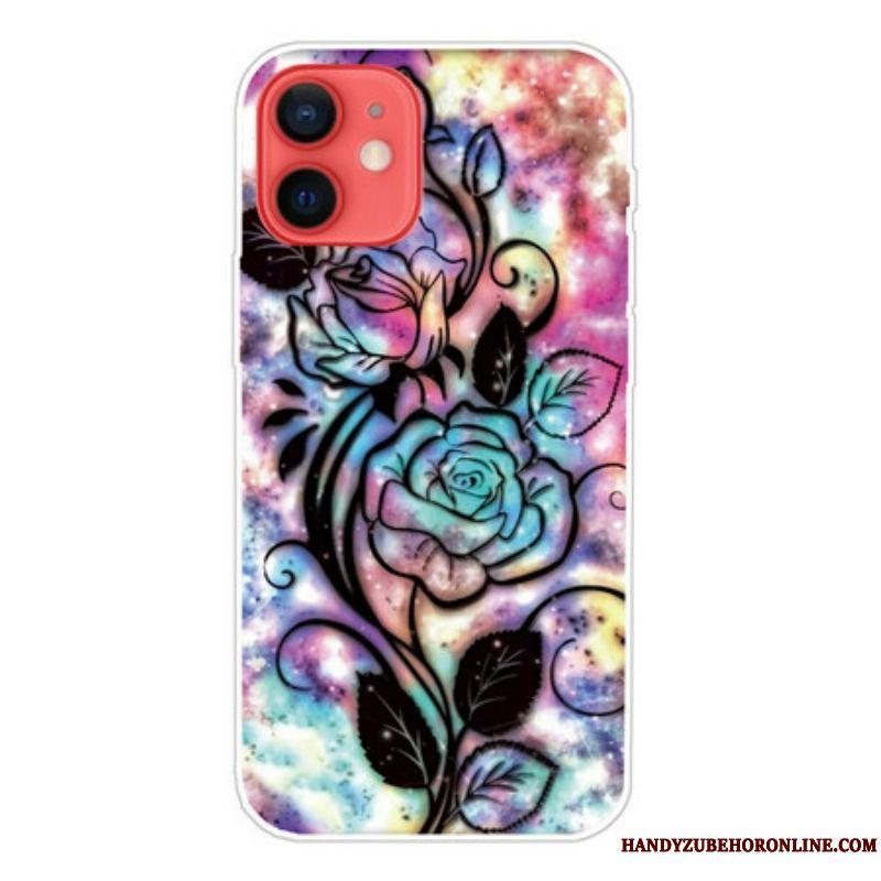 Cover iPhone 13 Mini Grafisk Blomst