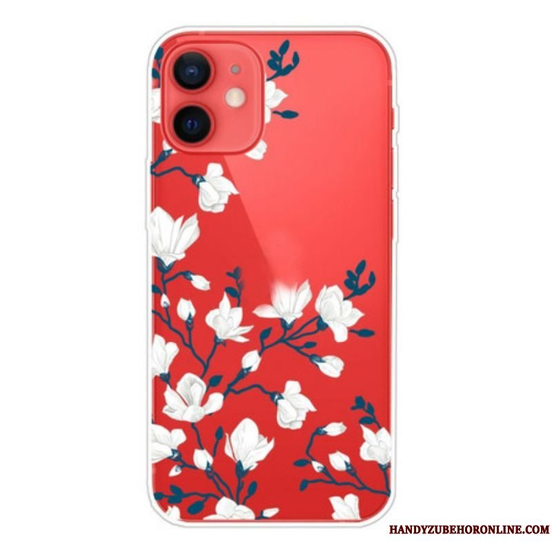 Cover iPhone 13 Mini Hvide Blomster