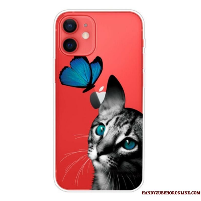 Cover iPhone 13 Mini Kat Og Sommerfugl