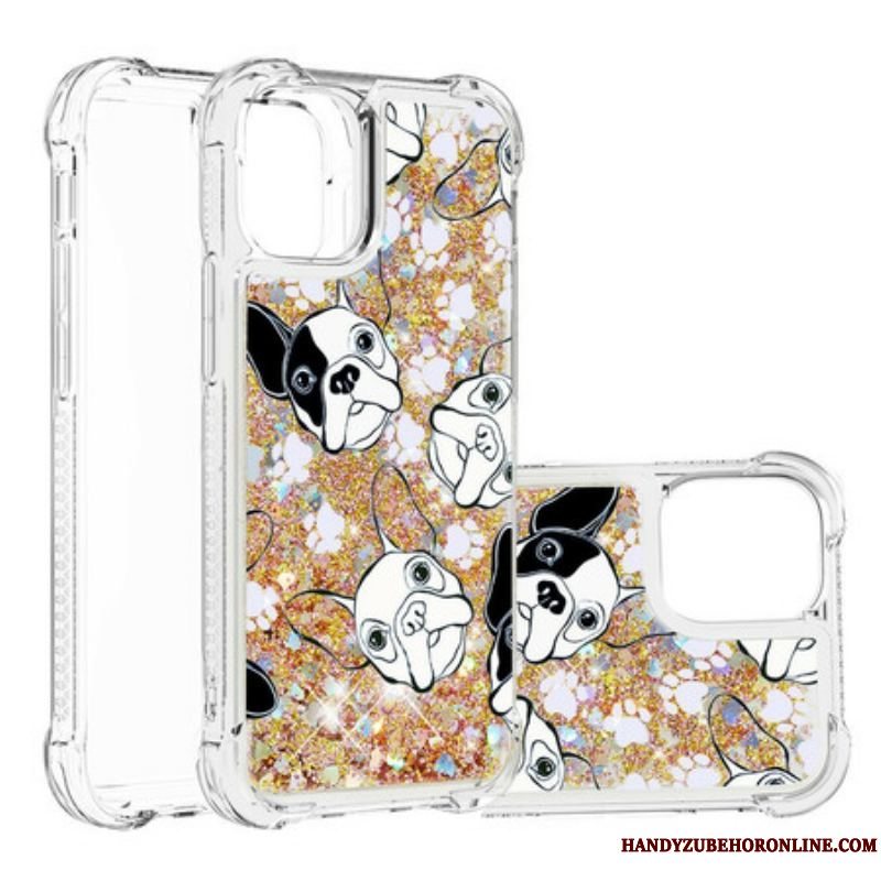 Cover iPhone 13 Mini Mr Hunde Pailletter