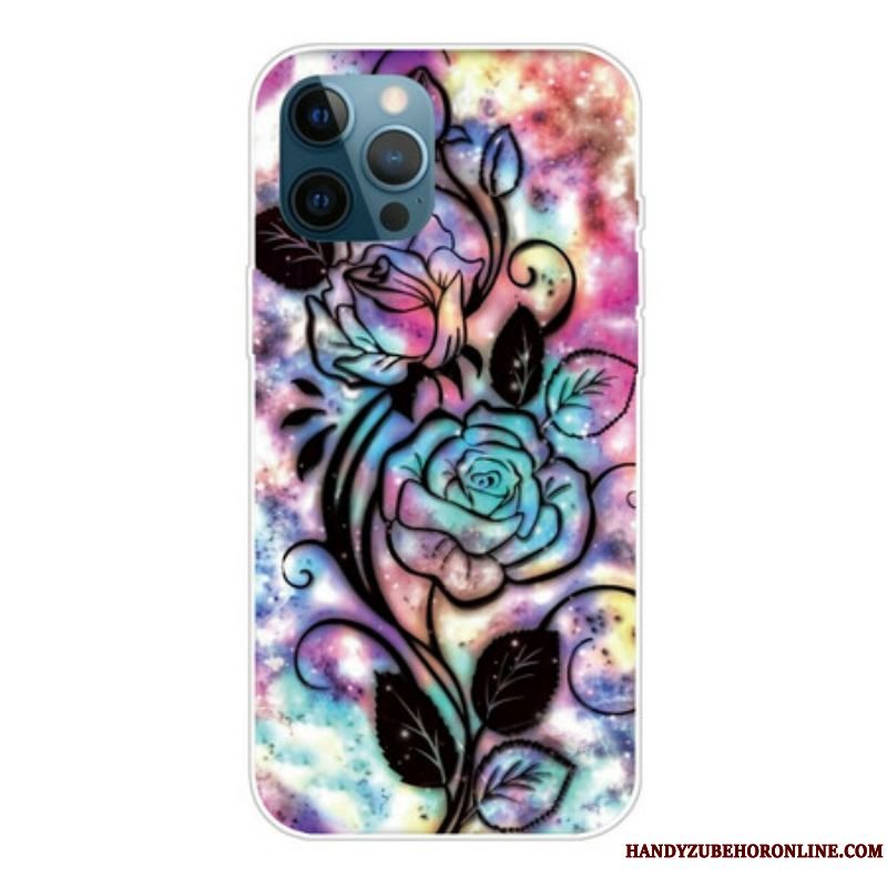 Cover iPhone 13 Pro Grafisk Blomst