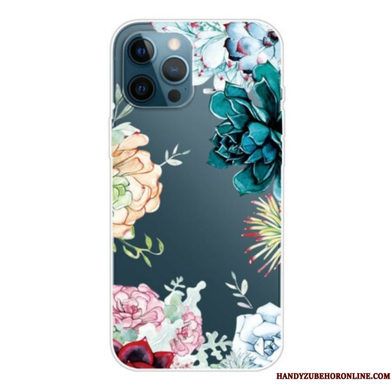 Cover iPhone 13 Pro Max Akvarel Blomster