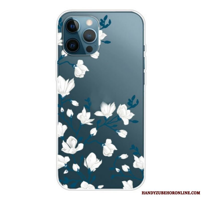 Cover iPhone 13 Pro Max Hvide Blomster