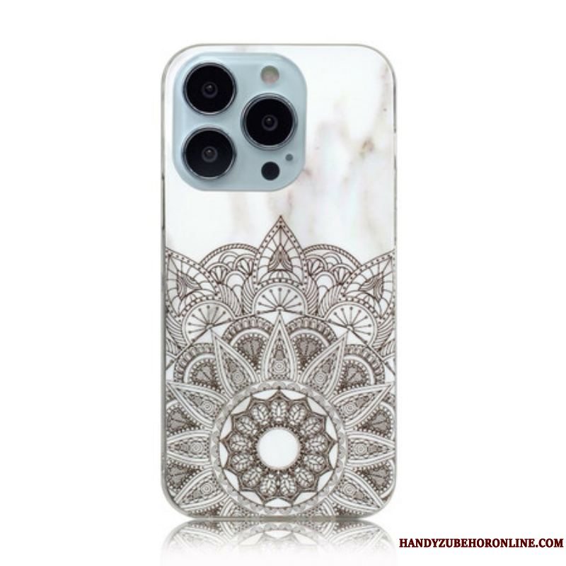 Cover iPhone 13 Pro Max Marmoreret Mandala