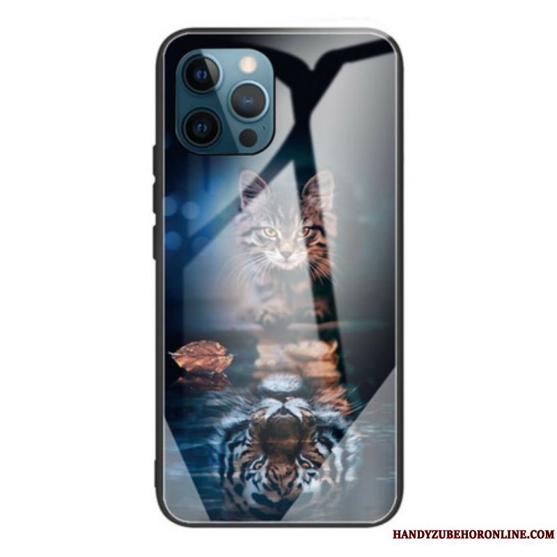 Cover iPhone 13 Pro Max Mit Tiger Hærdet Glas