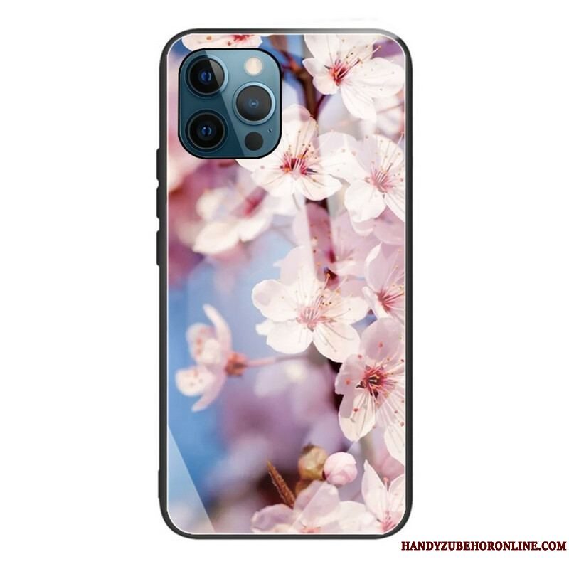 Cover iPhone 13 Pro Max Realistiske Hærdet Glas Blomster