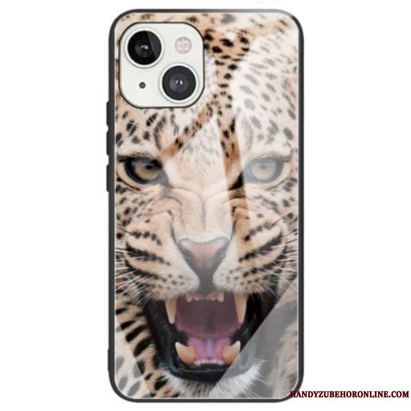 Cover iPhone 14 Leopard Hærdet Glas