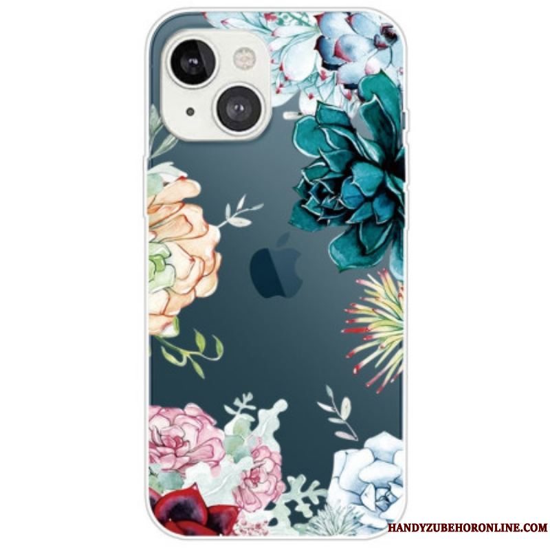 Cover iPhone 14 Plus Akvarel Blomster