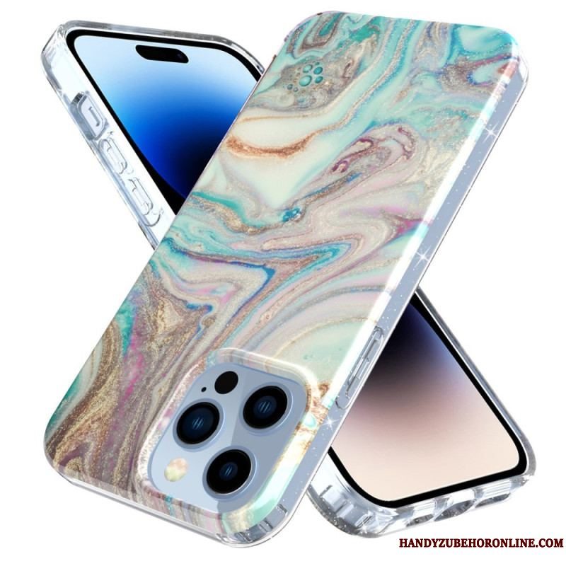 Cover iPhone 14 Pro Enkelt Marmor