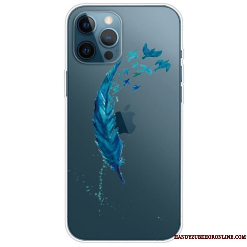 Cover iPhone 14 Pro Gennemsigtig Fjer