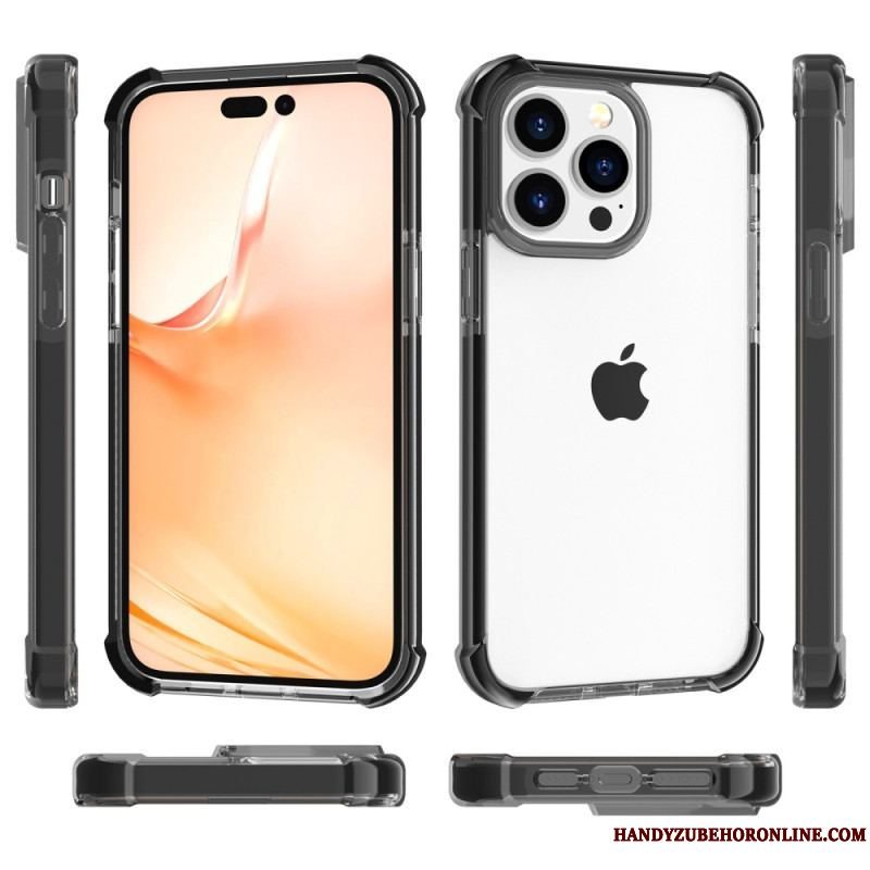 Cover iPhone 14 Pro Max Gennemsigtige Farvede Kanter