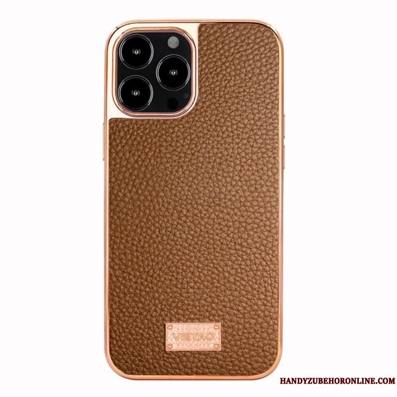 Cover iPhone 14 Pro Max Imiteret Læder Litchi Vitao