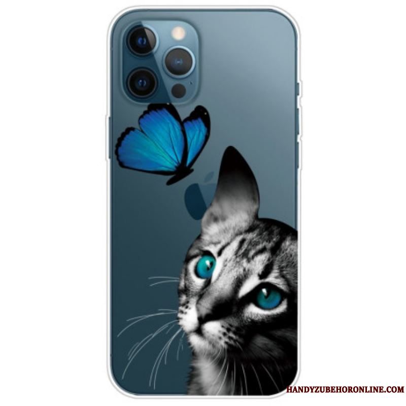 Cover iPhone 14 Pro Max Kat Og Sommerfugl