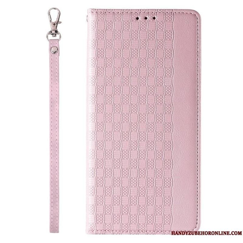 Cover iPhone 14 Pro Med Snor Flip Cover Vintage Strappy
