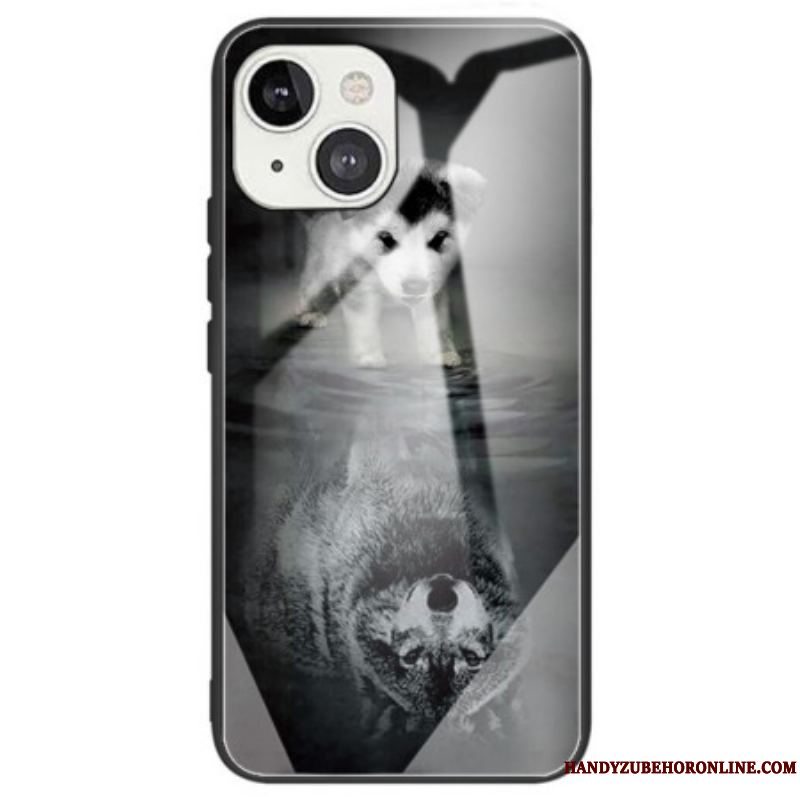 Cover iPhone 14 Puppy Dream Hærdet Glas