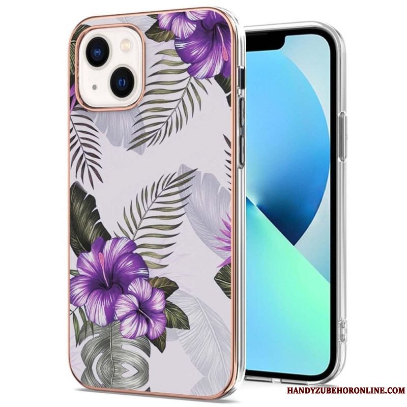 Cover iPhone 15 Blomstermarmor