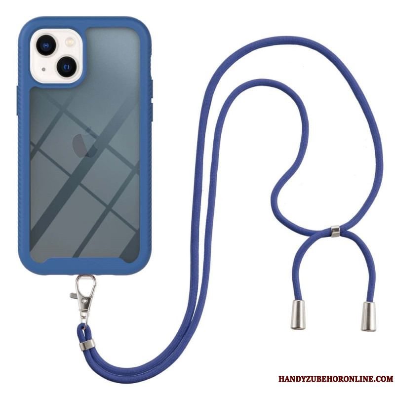 Cover iPhone 15 Med Snor Gennemsigtig Ledning