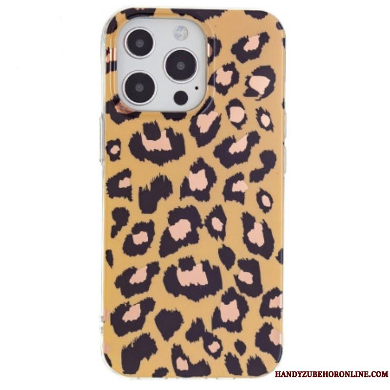 Cover iPhone 15 Pro Leopardmønster