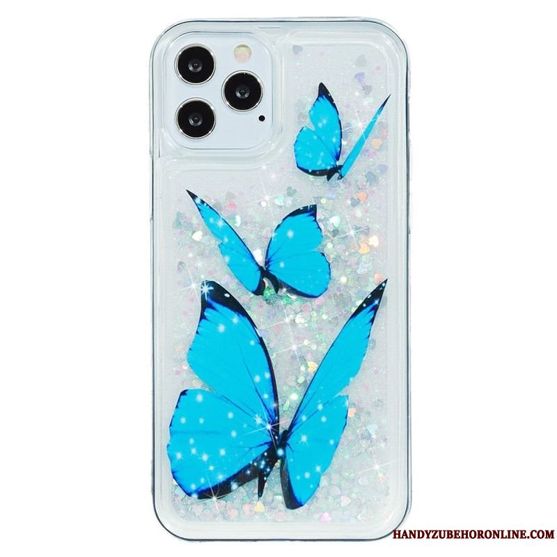 Cover iPhone 15 Pro Max Sommerfugle Glitter