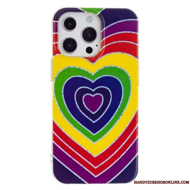 Cover iPhone 15 Pro Psykedelisk Hjerte