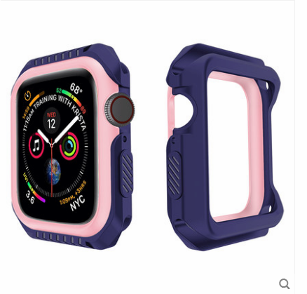 Etui Apple Watch Series 1 Silikone Ramme Anti-fald, Cover Apple Watch Series 1 Beskyttelse Blå