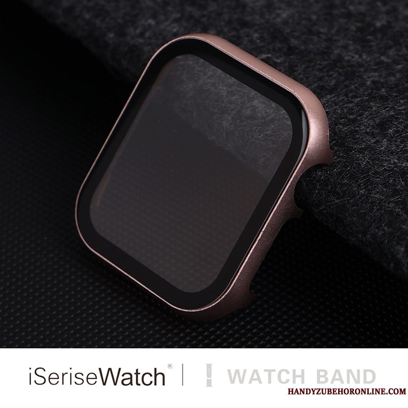 Etui Apple Watch Series 1 Tasker Ramme Hærdning, Cover Apple Watch Series 1 Beskyttelse Skærmbeskyttelse Lyserød