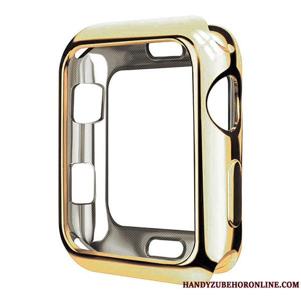Etui Apple Watch Series 2 Blød Gennemsigtig Tynd, Cover Apple Watch Series 2 Beskyttelse Guld Belægning