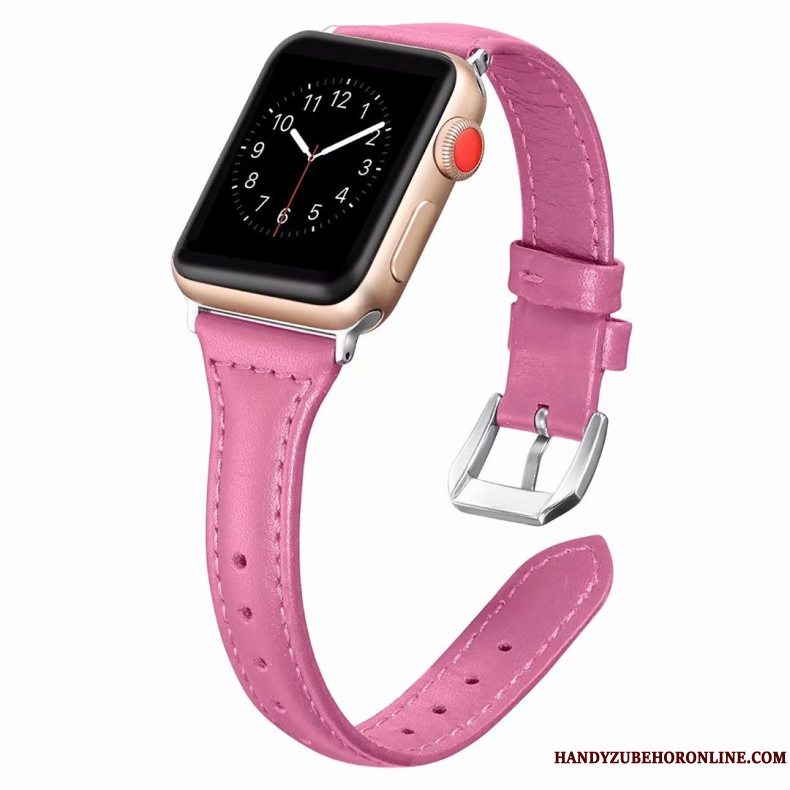 Etui Apple Watch Series 2 Læder Bøde Lyserød, Cover Apple Watch Series 2