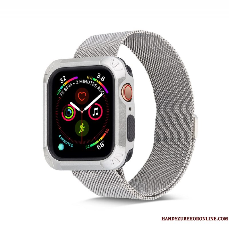 Etui Apple Watch Series 4 Tasker Belægning Tilbehør, Cover Apple Watch Series 4 Silikone Hvid Hver Dag