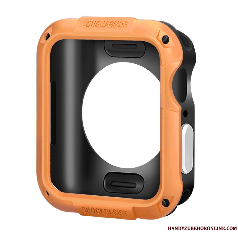 Etui Apple Watch Series 5 Silikone Orange Tilbehør, Cover Apple Watch Series 5 Beskyttelse Anti-fald Ramme